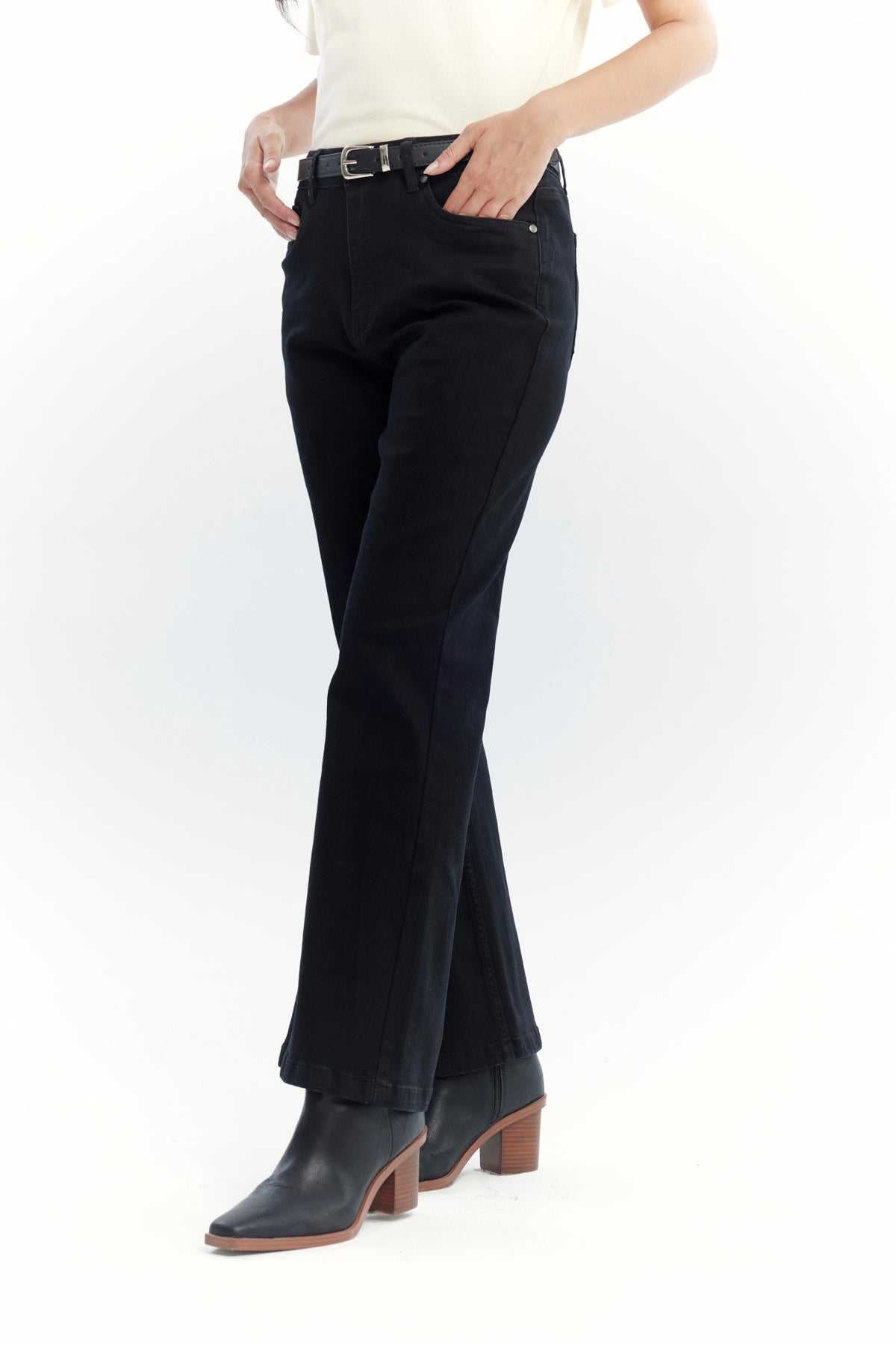Jeans Mujer Flare Negro