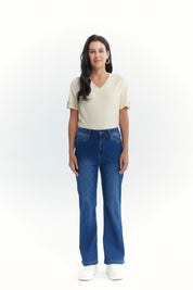Jeans Mujer Flare Azul