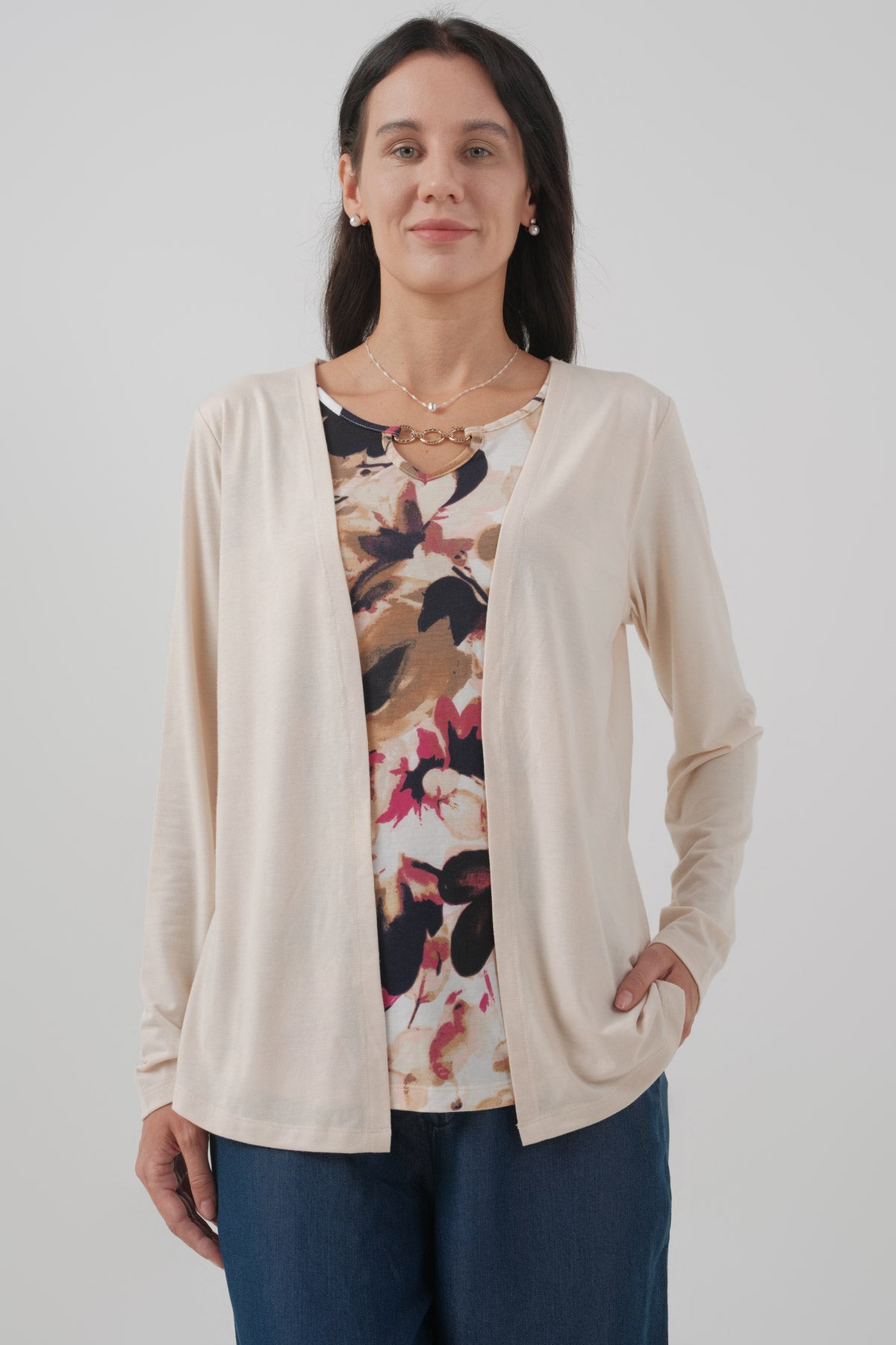 Polera Mujer Regular Beige Claro