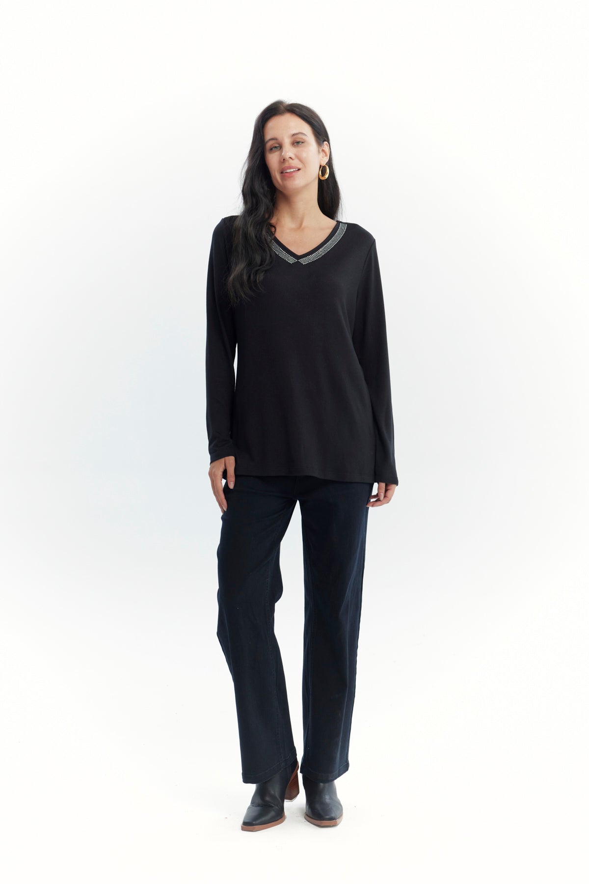 Polera Mujer Slim Negro