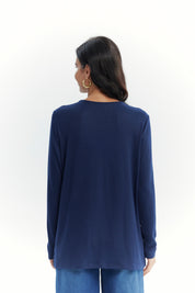 Polera Mujer Slim Azul Oscuro