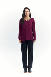 Polera Mujer Slim Rojo