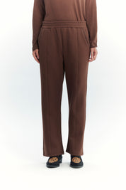 Pantalón Mujer Calce Recto Café