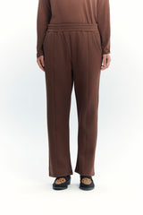 Pantalón Mujer Calce Recto Café