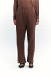 Pantalón Mujer Calce Recto Café
