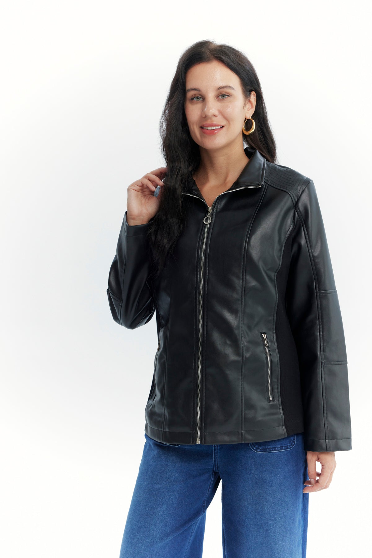 Chaqueta Mujer Regular Negro