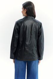 Chaqueta Mujer Regular Negro