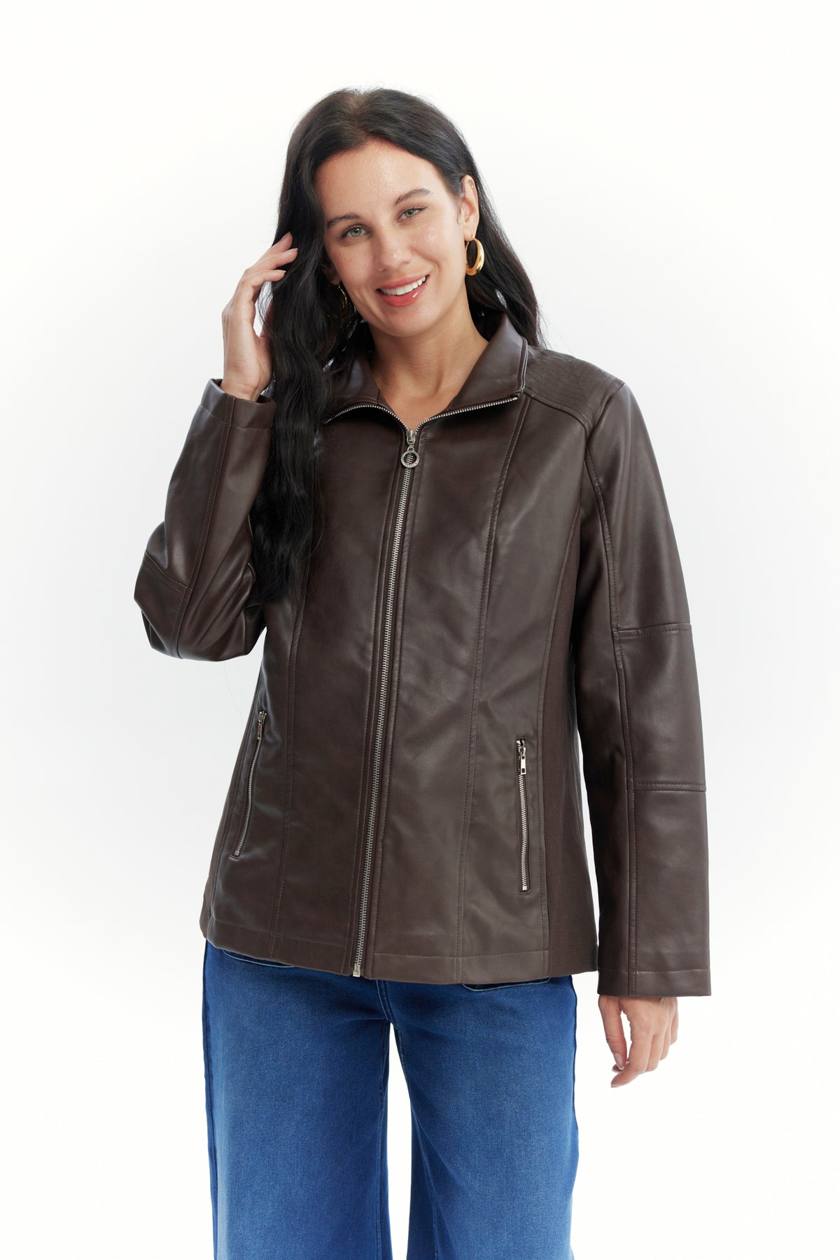 Chaqueta Mujer Regular Chocolate