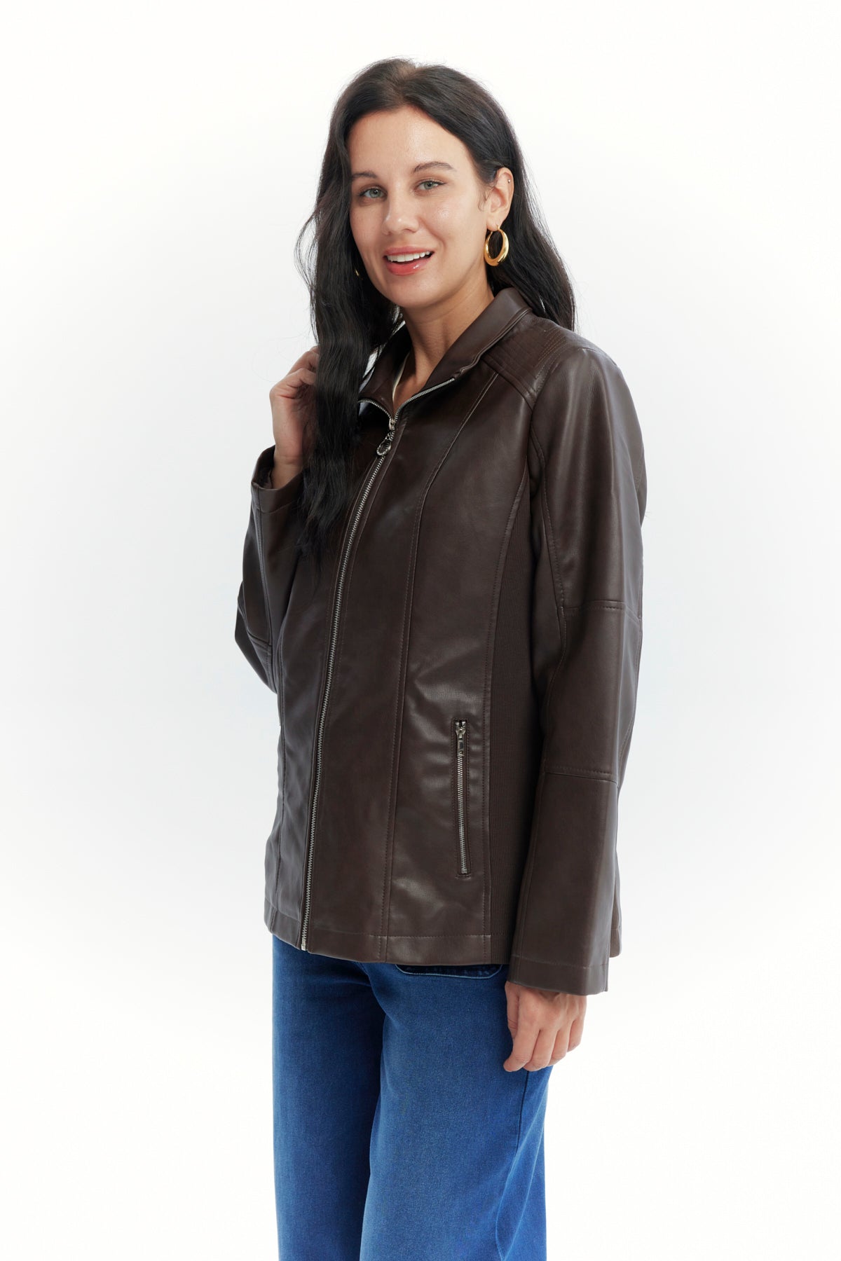 Chaqueta Mujer Regular Chocolate