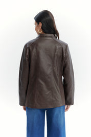 Chaqueta Mujer Regular Chocolate