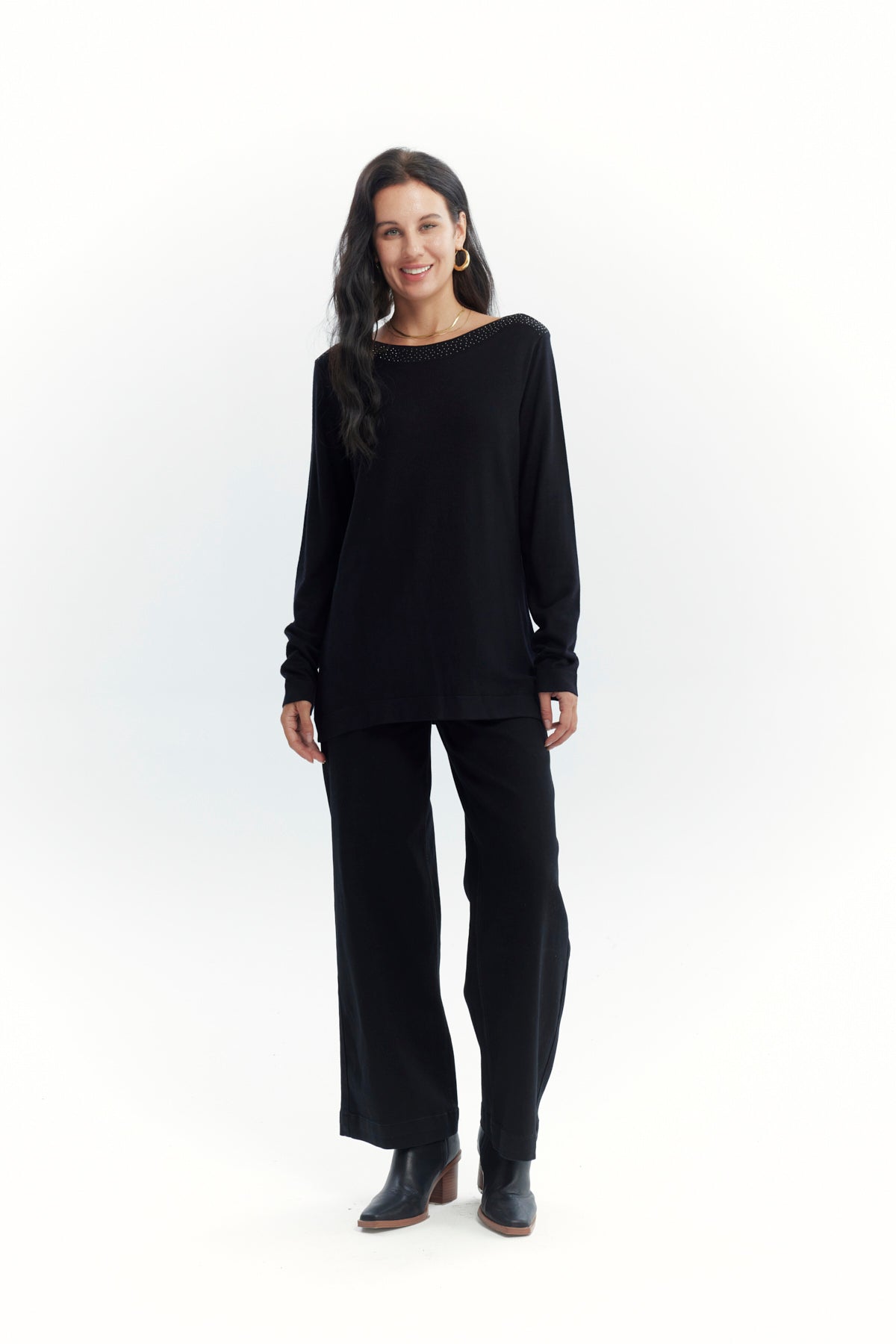 Sweater Mujer Regular Negro