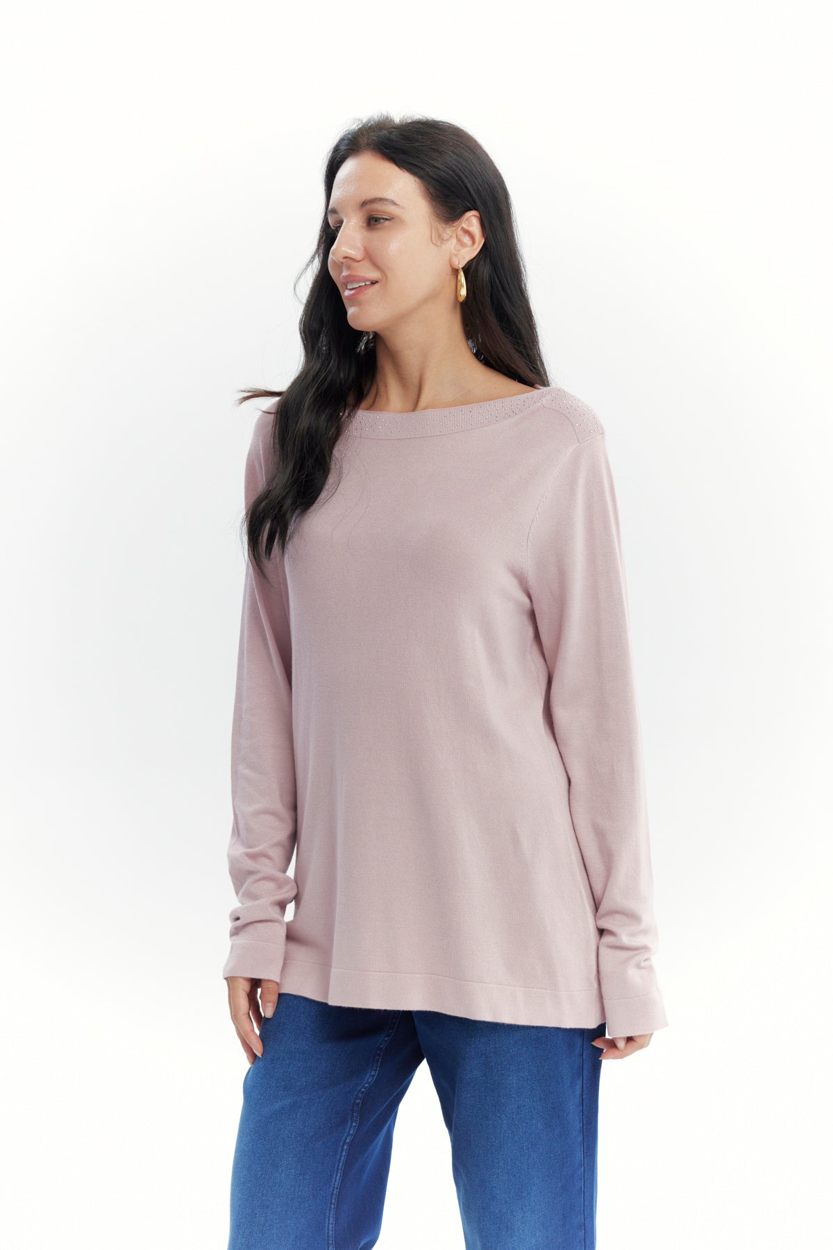Sweater Mujer Regular Rosado