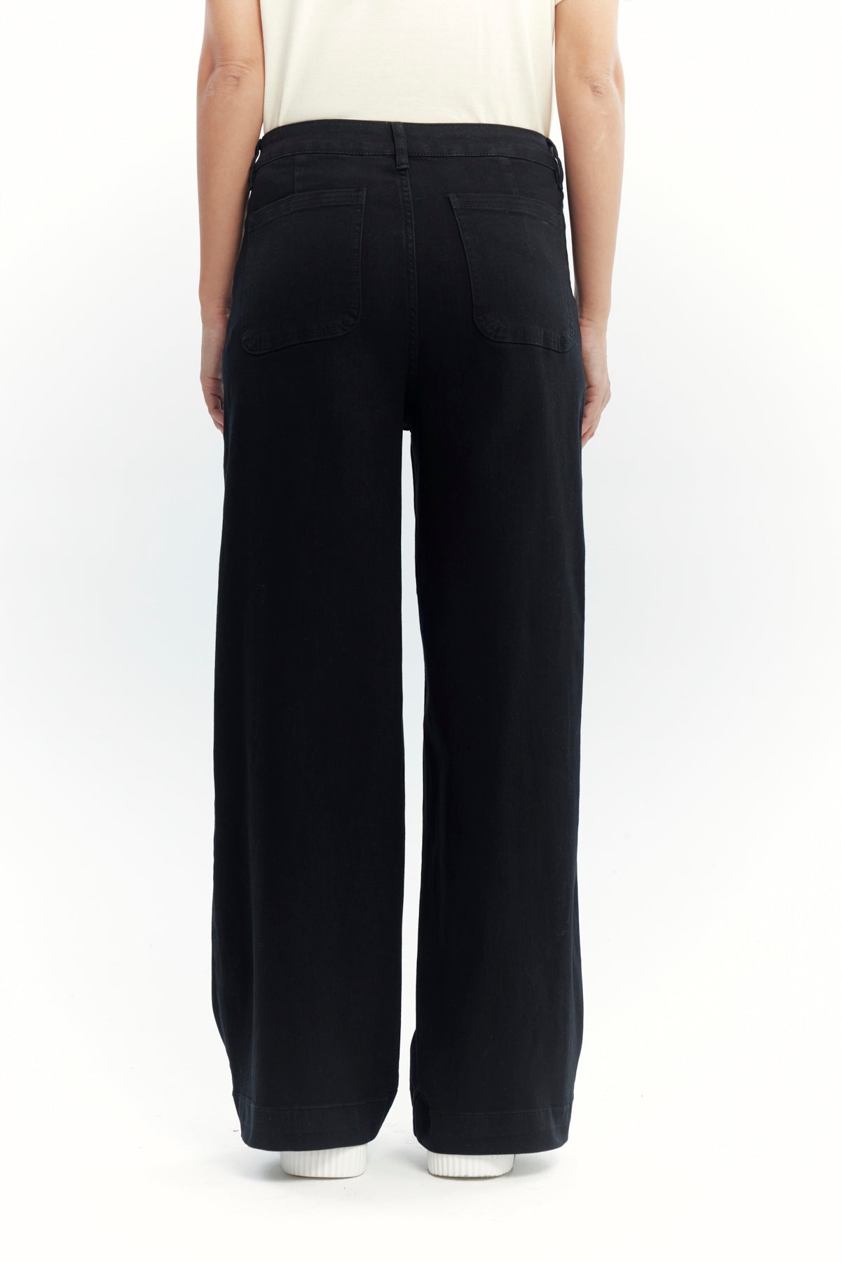 Jeans Mujer Wide Leg Negro