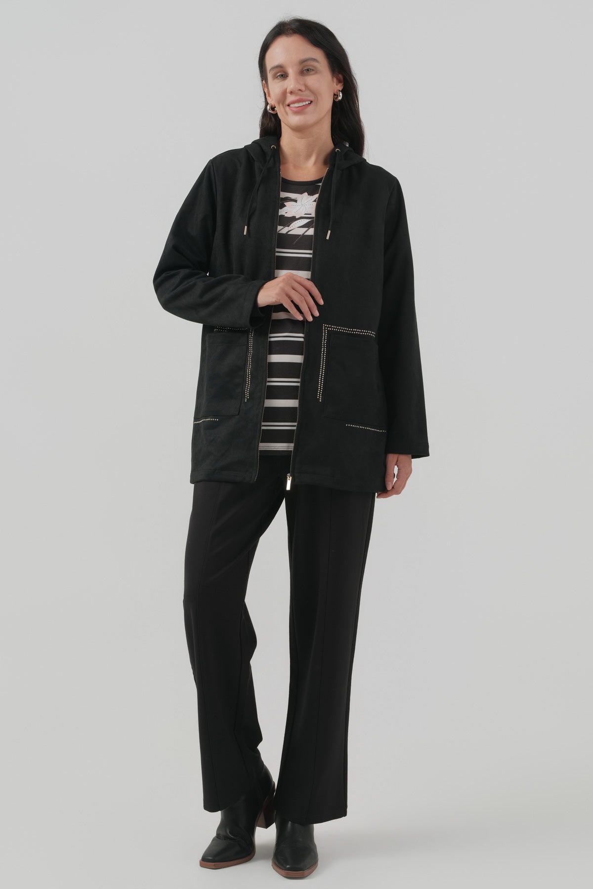Chaqueta Mujer Regular Negro