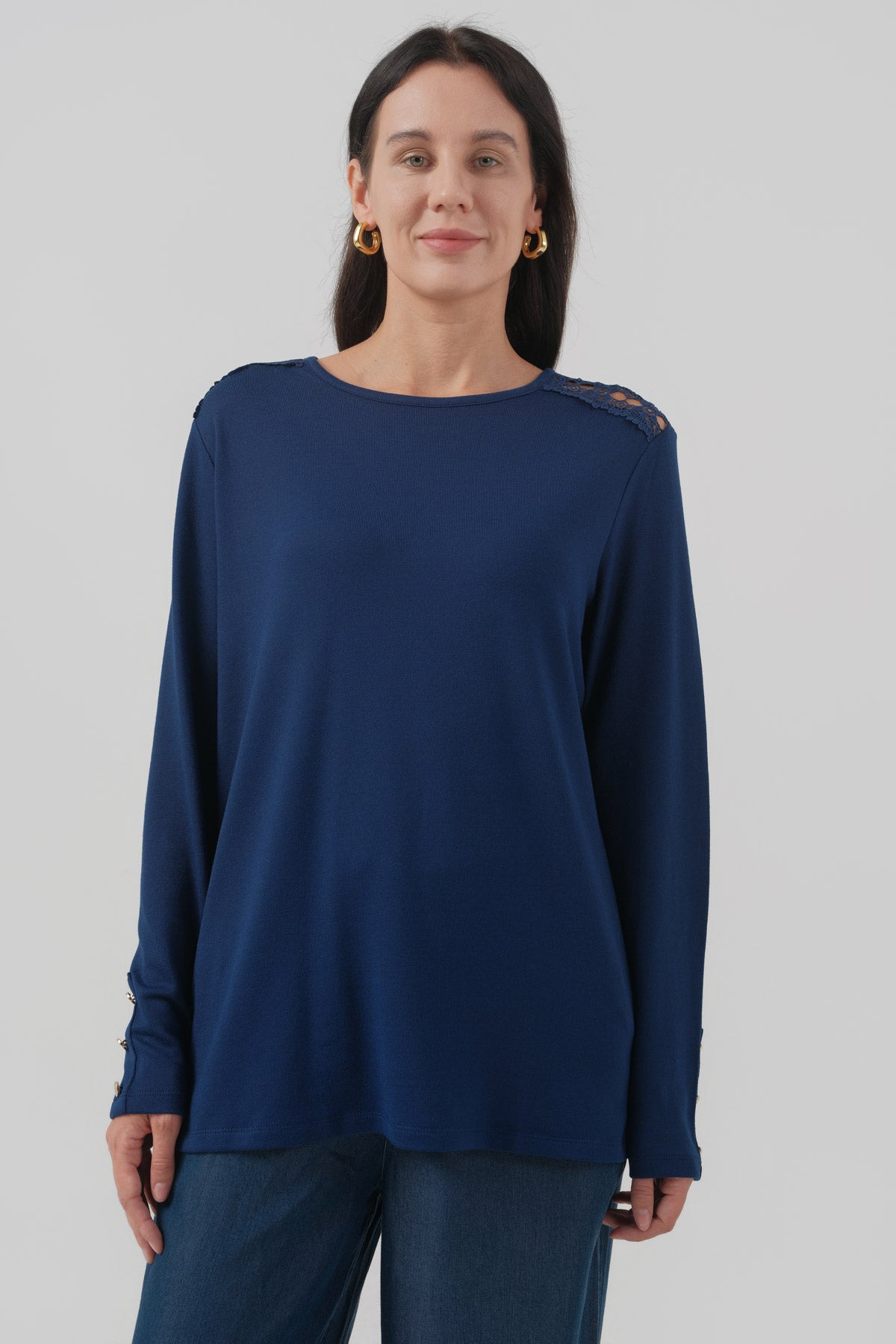 Sweater Mujer Regular Azul