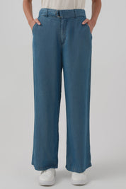 Jeans Straight Mujer Azul Claro