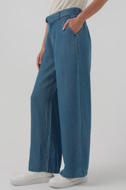 Jeans Straight Mujer Azul Claro