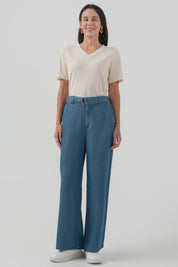 Jeans Straight Mujer Azul Claro