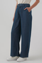 Jeans Straight Mujer Azul Oscuro