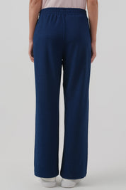 Pantalón Buzo Mujer Calce Recto Azul