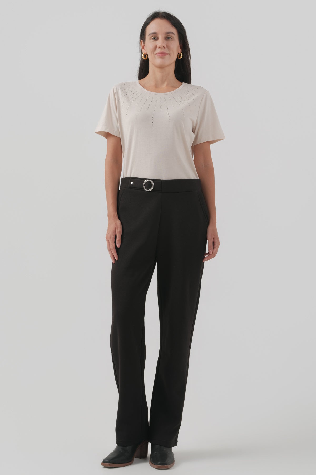Pantalón Buzo Mujer Slim Negro