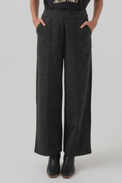 Pantalón Mujer Calce Recto Gris