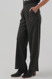 Pantalón Mujer Calce Recto Gris
