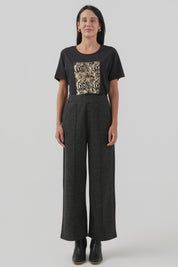 Pantalón Mujer Calce Recto Gris
