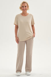 Pantalón Buzo Mujer Clásico Beige