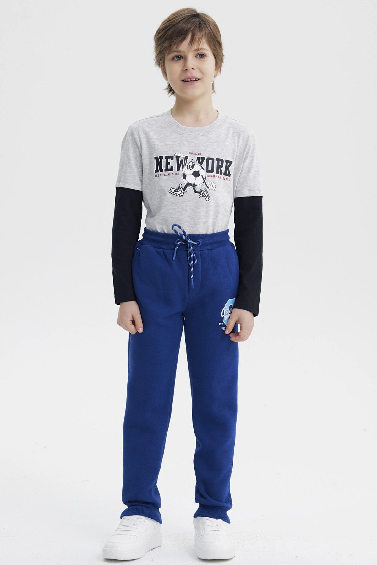Pantalón Buzo Niño Jogger Azul