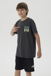 Polera Niño Mini Print Posicional Marengo