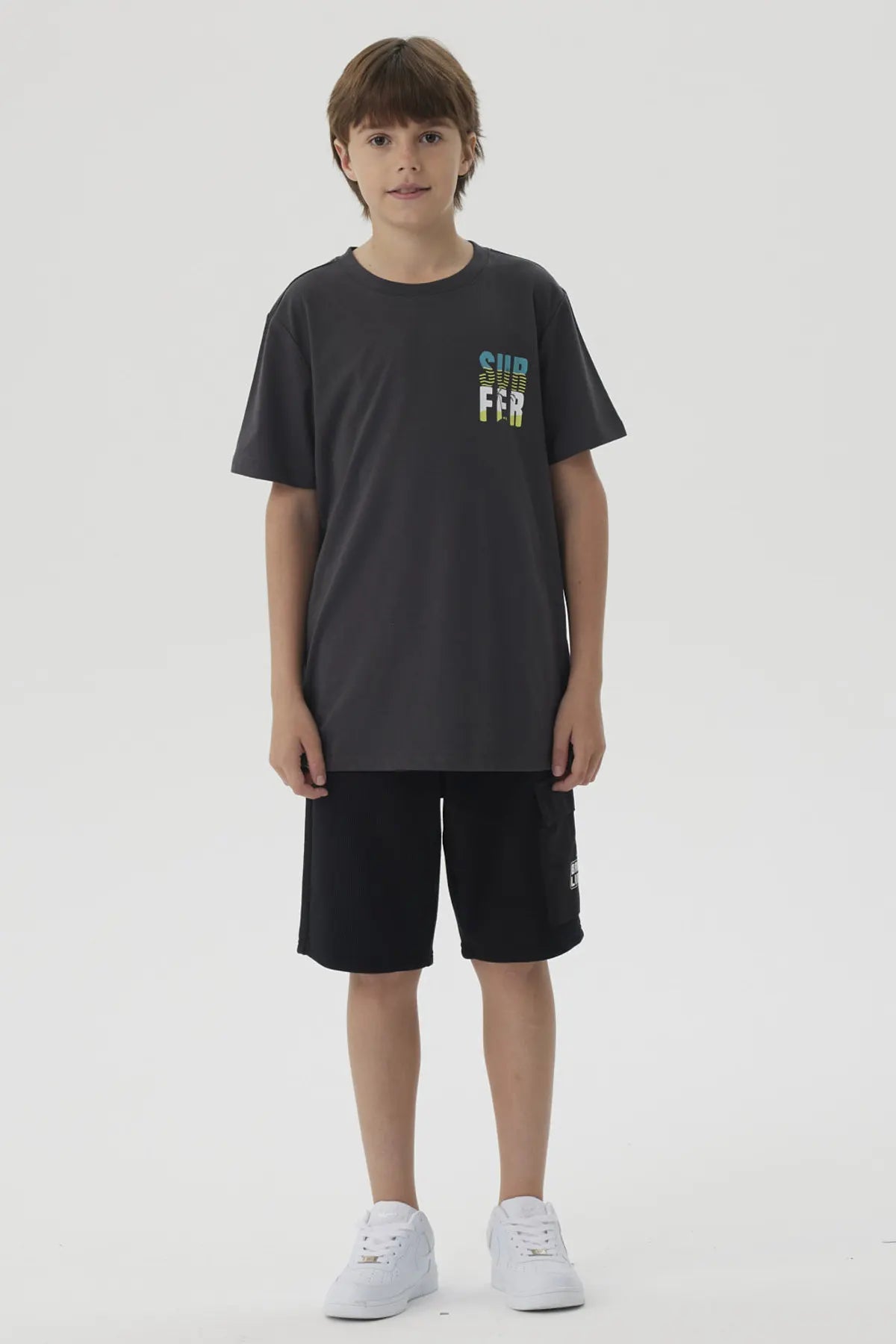 Polera Niño Mini Print Posicional Marengo