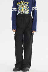 Pantalón Niño Calce Recto Taslan Negro