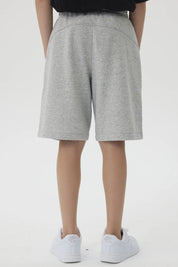 Bermuda Niño Franela Con Cierre Gris Melange