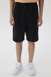 Bermuda Niño Franela Con Cierre Negro