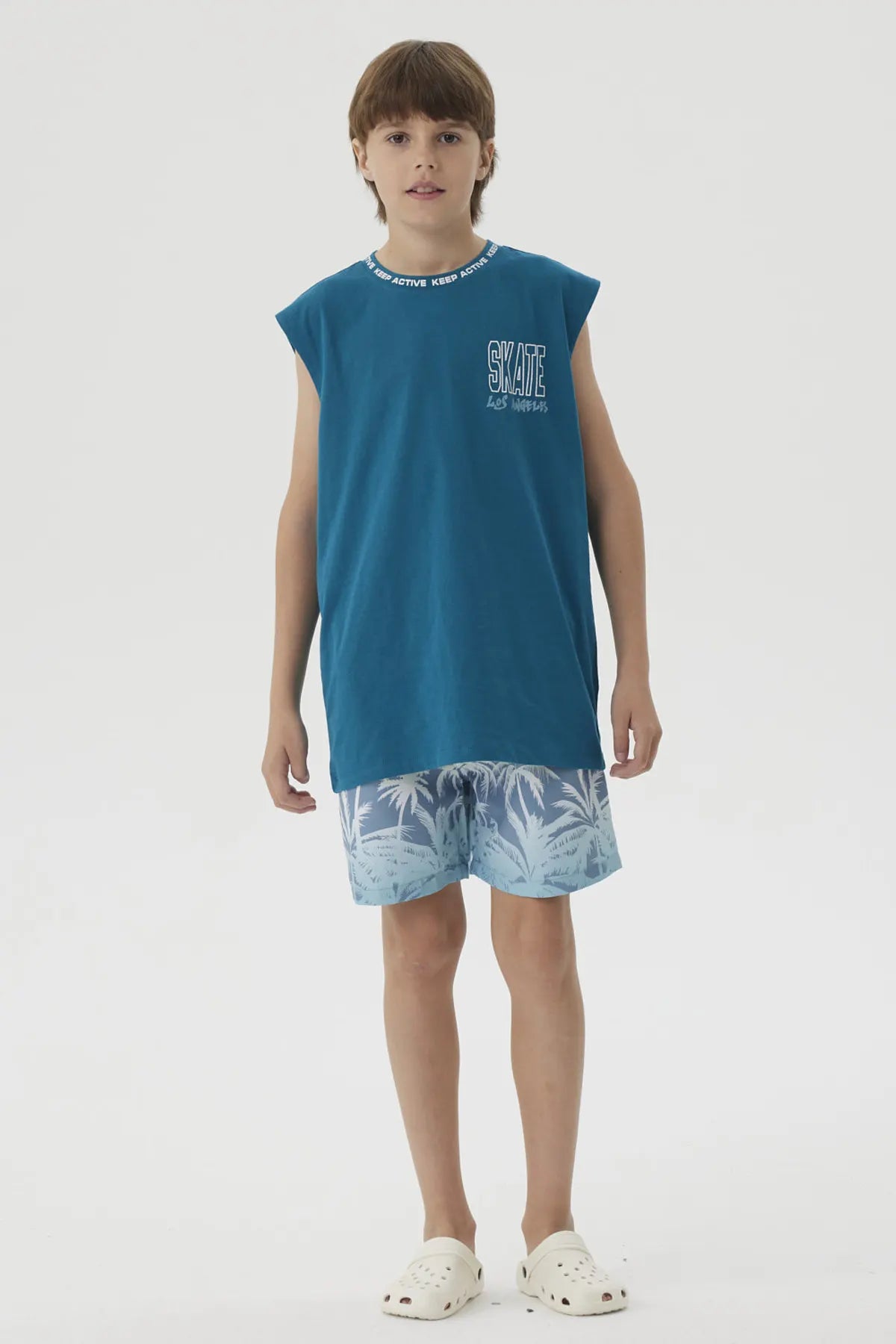 Short de Baño Niño Básico Gris