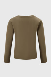 Polera Niño Flock Print Verde Militar