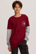 Polera Niño Doble Manga Básica Rojo