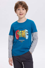 Polera Niño Doble Manga Básica