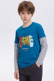 Polera Niño Doble Manga Básica