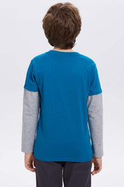 Polera Niño Doble Manga Básica