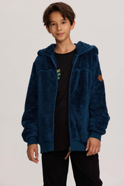 Polar Niño Peludo Azul