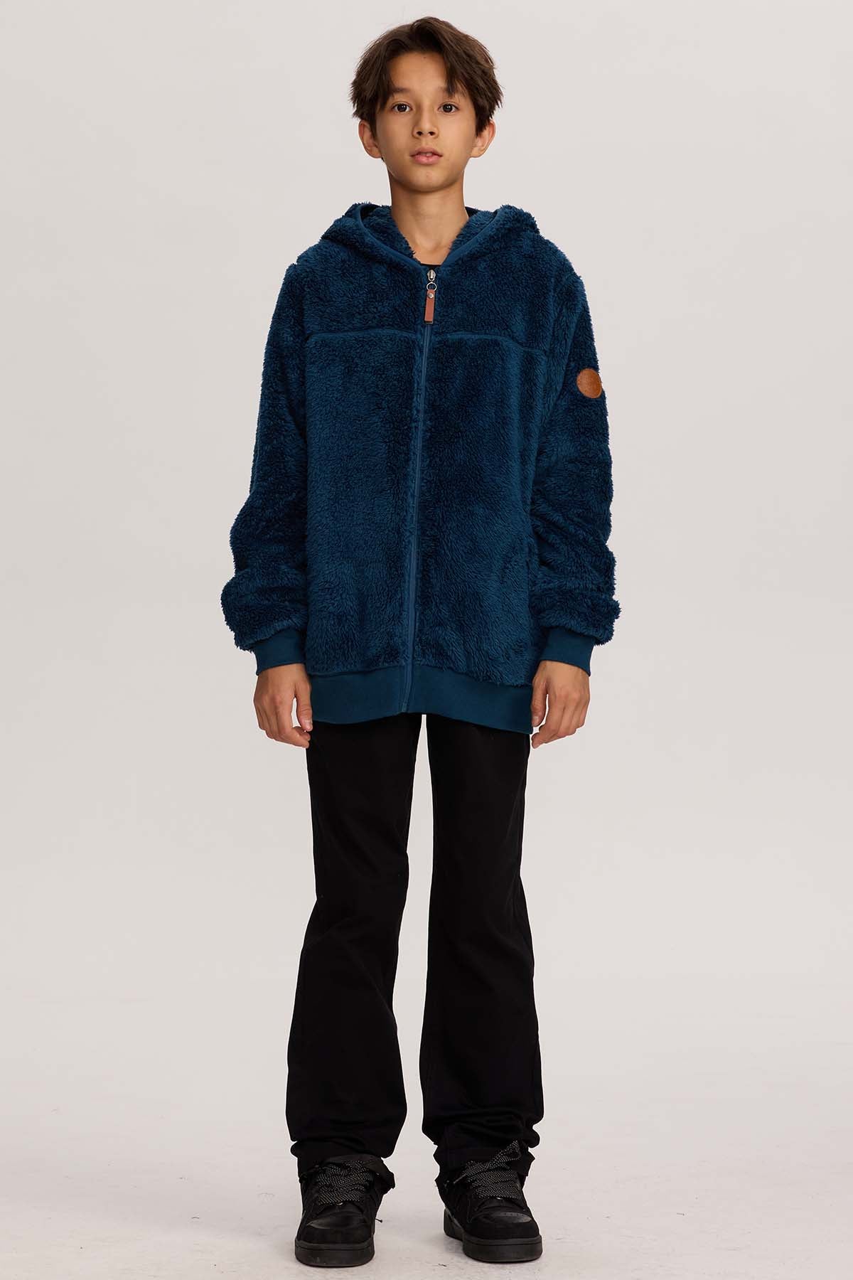 Polar Niño Peludo Azul