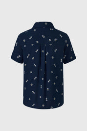 Camisa Niño Mini Print Azul