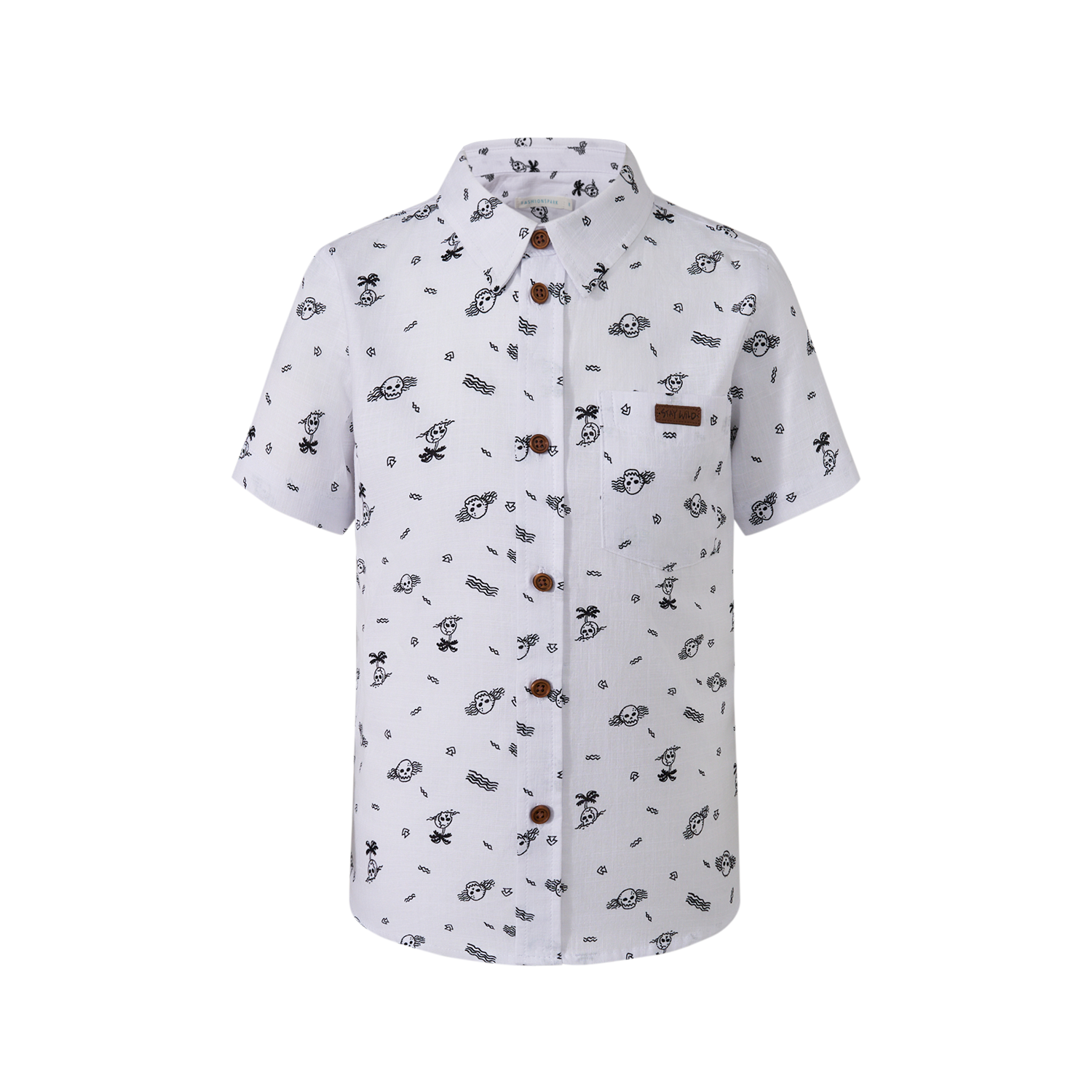 Camisa Niño Mini Print Blanco