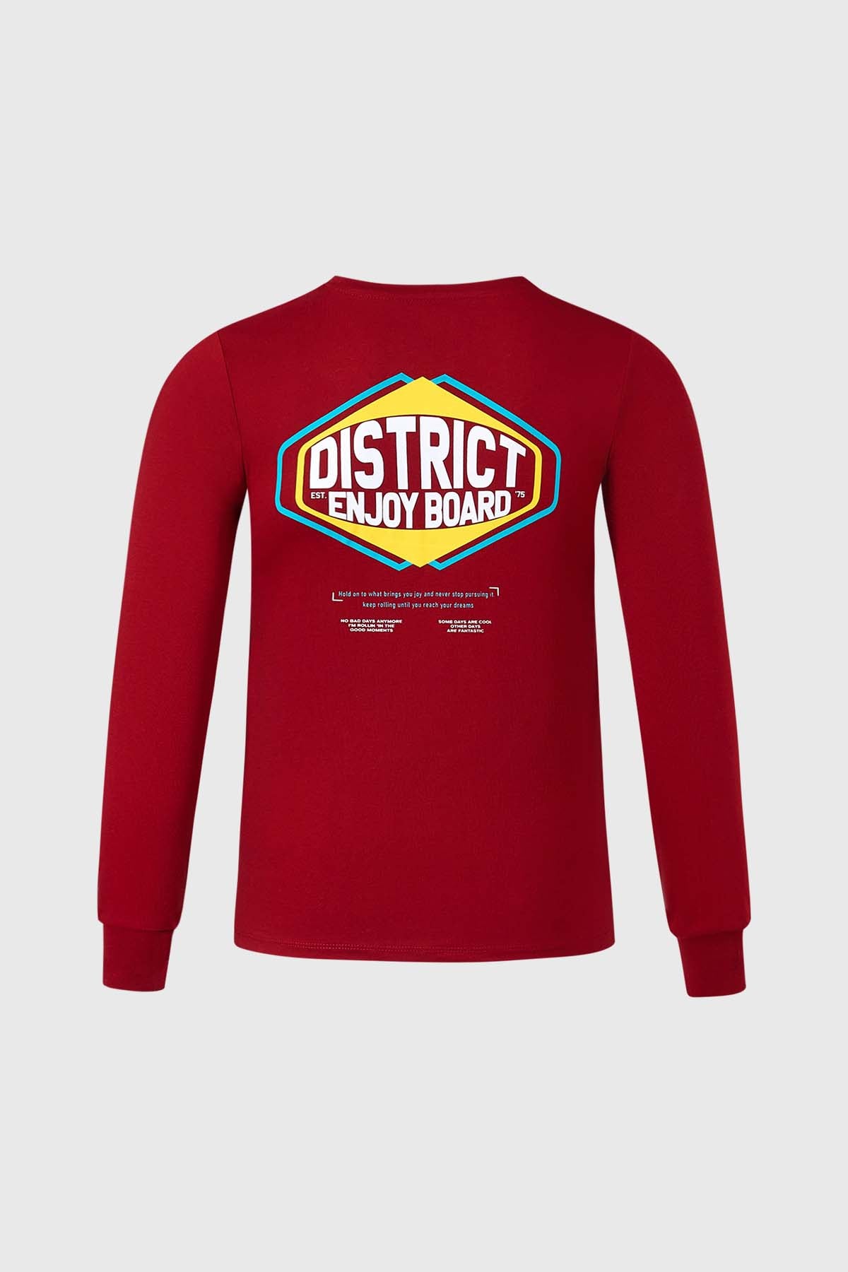 Polera Niño Print Burdeo
