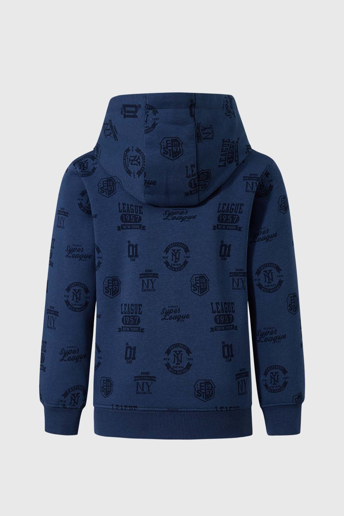 Polerón Niño Print Azul