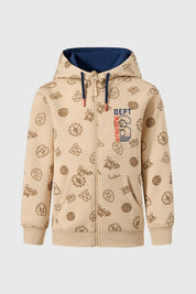Polerón Niño Print Beige