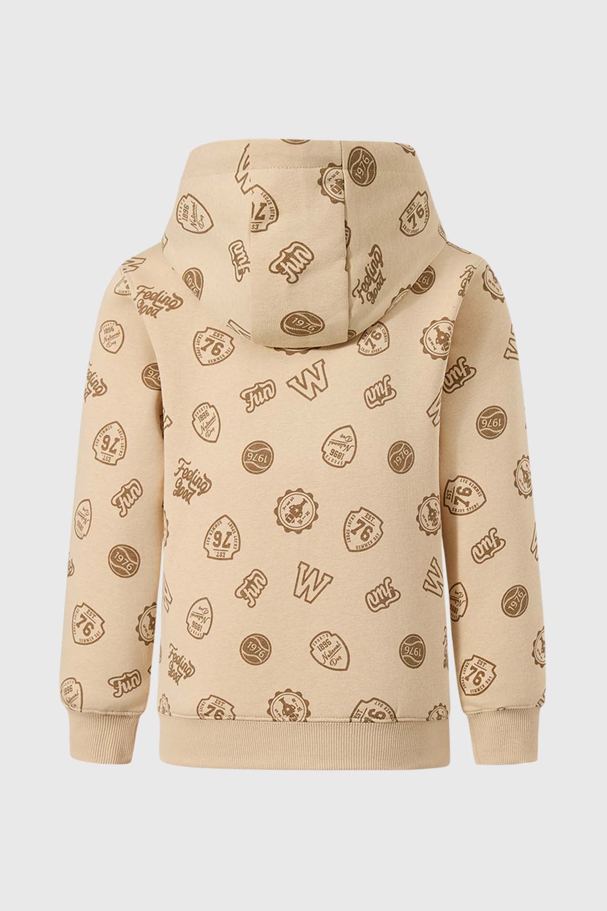 Polerón Niño Print Beige