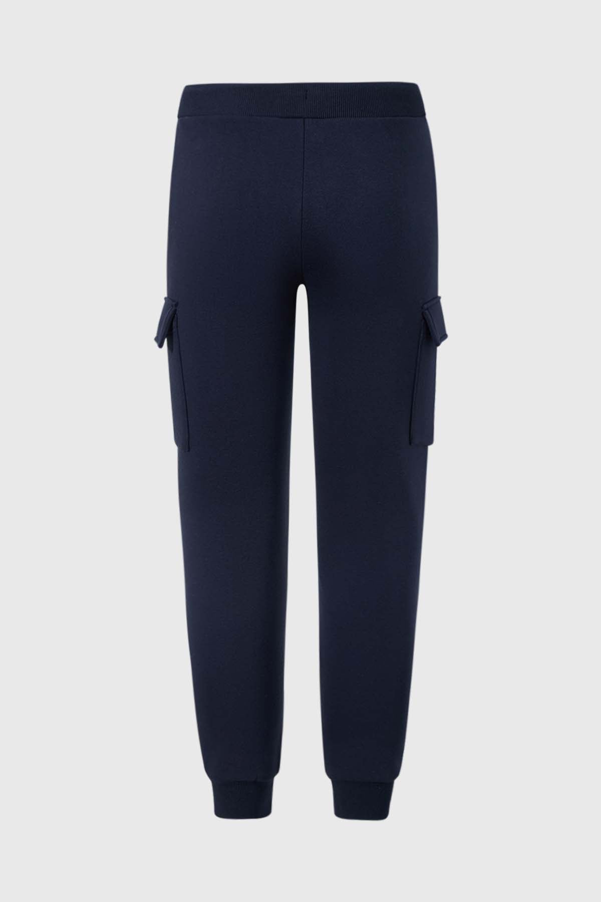 Pantalón Buzo Niño Cargo Jogger Azul